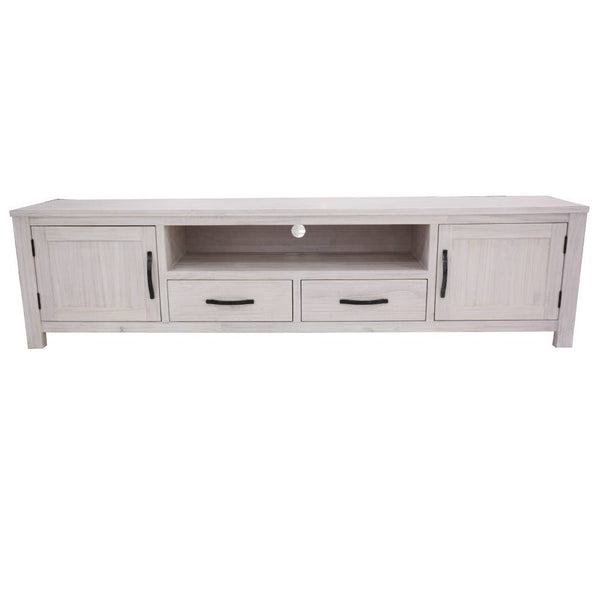 White wash online timber tv unit