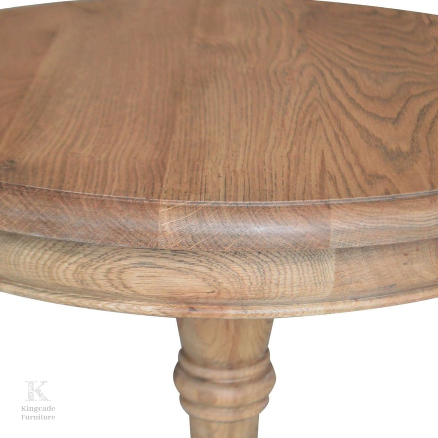 Hamptons Oak 55Cm Round Side Table Side Table