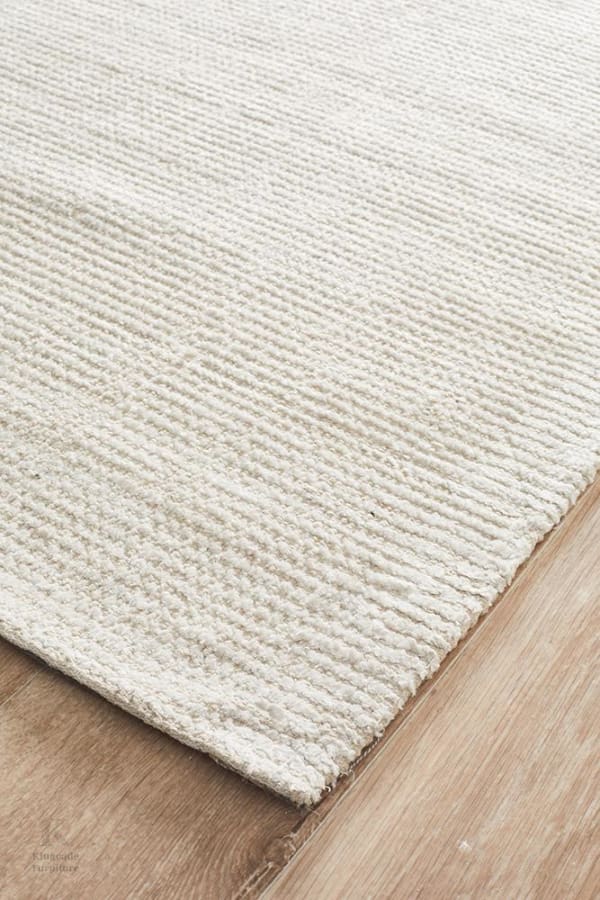 Westminister Ivory Cotton Rayon Rug Modern