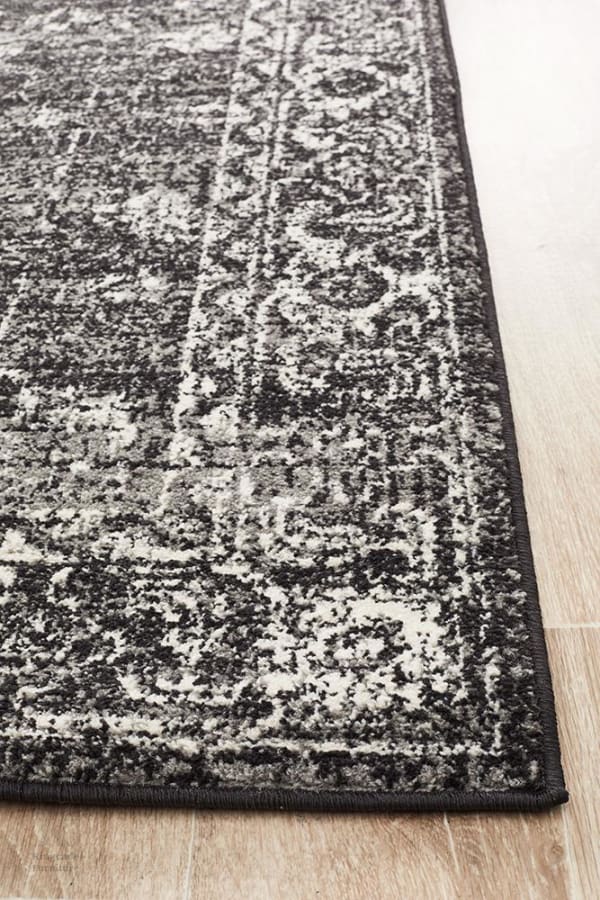 Evoke Estella Charcoal Transitional Rug Modern