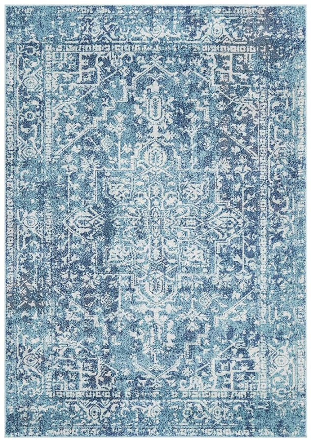 Evoke Muse Blue Transitional Rug Modern