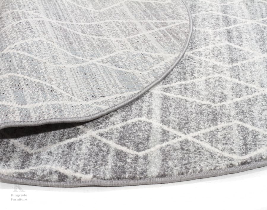 Evoke Remy Silver Transitional Round Rug Modern