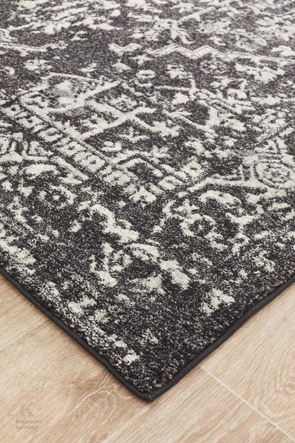 Evoke Scape Charcoal Transitional Rug Modern