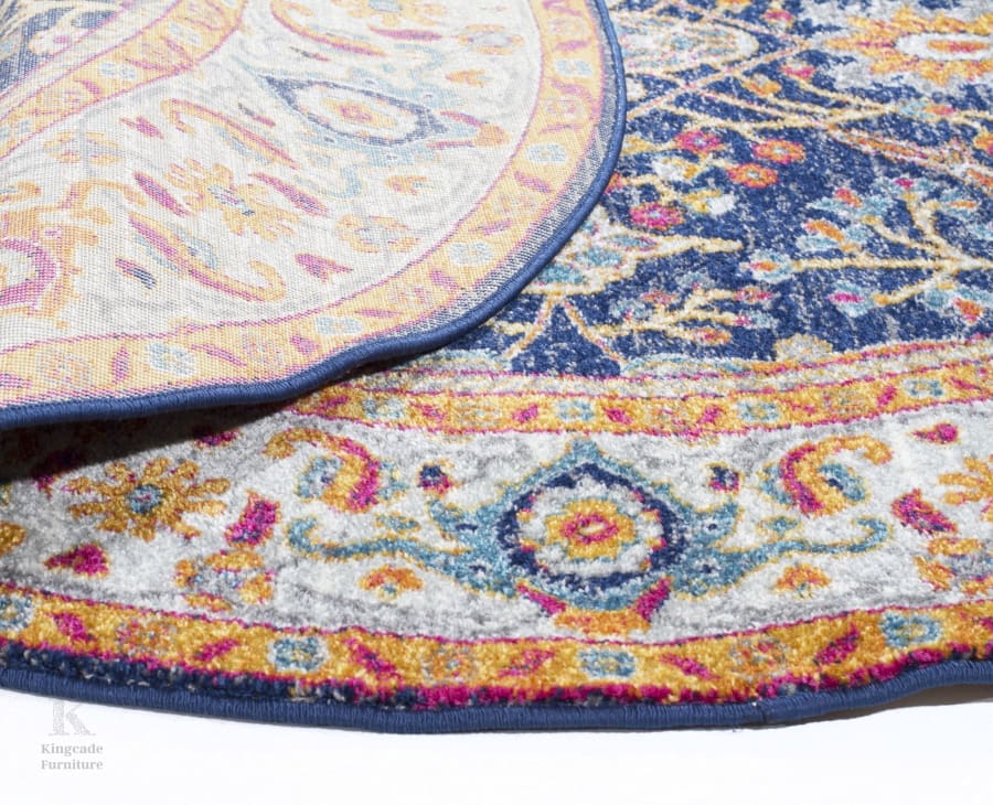 Evoke Splash Multi Transitional Round Rug Modern