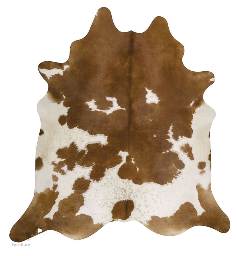 Exquisite Natural Cow Hide Brown White Cowhide