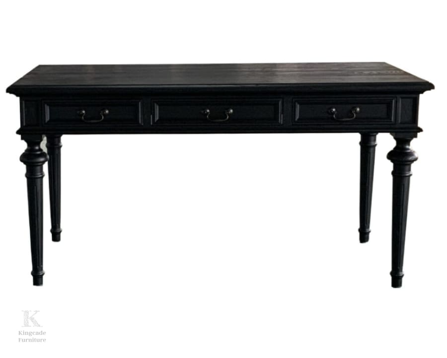 Hamptons 152Cm Phillip Scott Oak Desk Black Desk