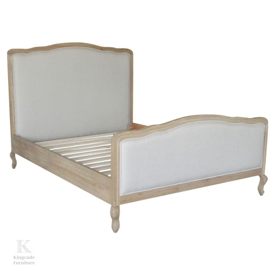 Hamptons Linen Oak Queen Bed