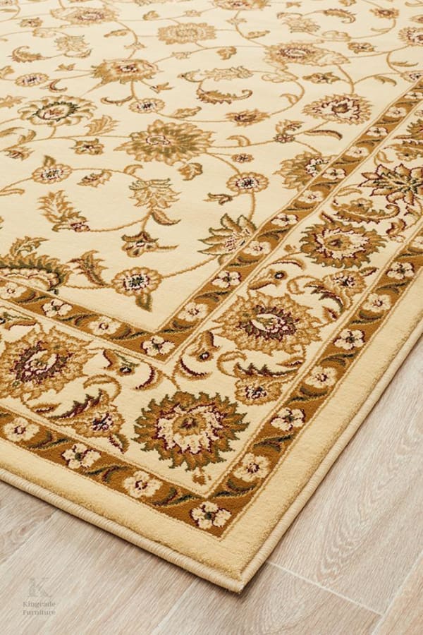 Kingcade Classic Rug Ivory With Border Traditional