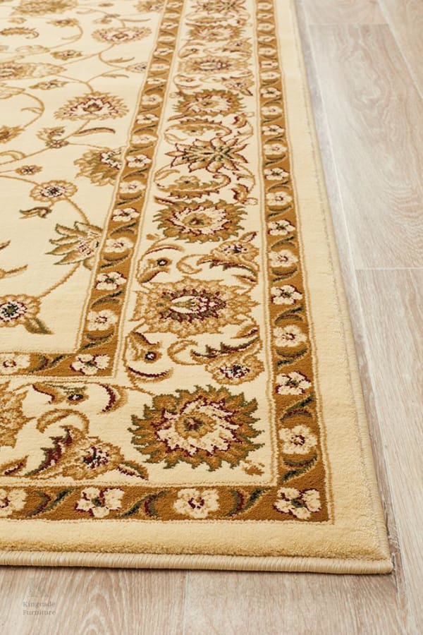 Kingcade Classic Rug Ivory With Border Traditional