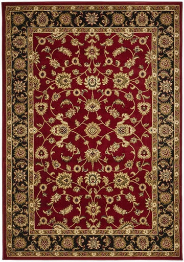 Kingcade Classic Rug Red With Black Border Traditional