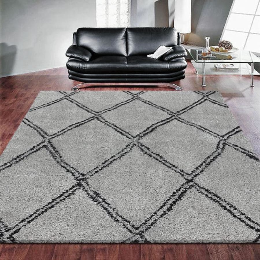 Sorento Shaggy 329 Grey Rug