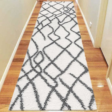 Sorento Shaggy 346 Cream Hallway Runner