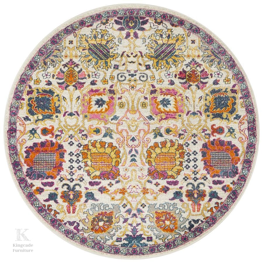 St George 206 Multi Round Rug Modern