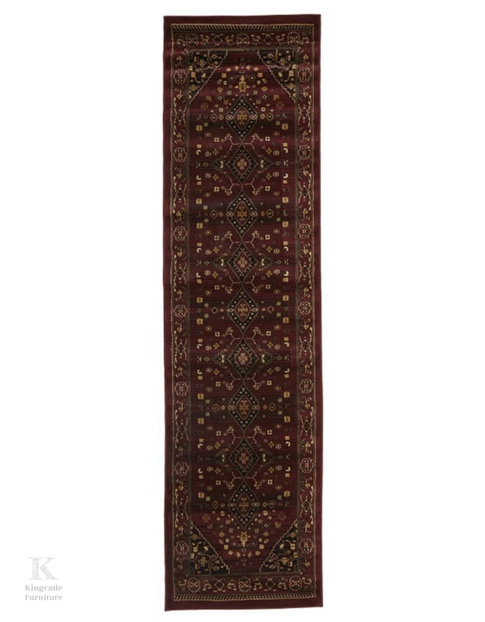 Van Shiraz Design Burgundy Red Rug Traditional