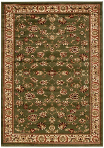 Van Traditional Floral Pattern Green Rug Traditional