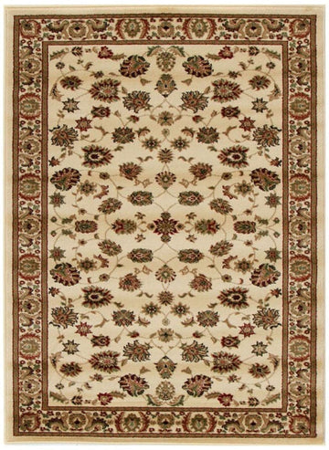 Van Traditional Floral Pattern Ivory Rug Traditional