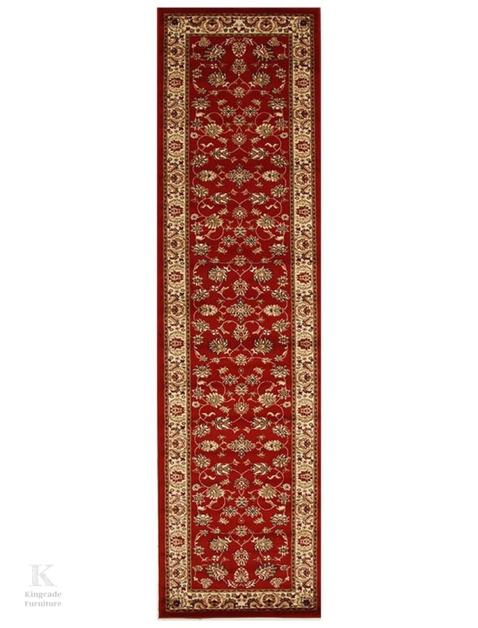 Van Traditional Floral Pattern Red Rug Traditional